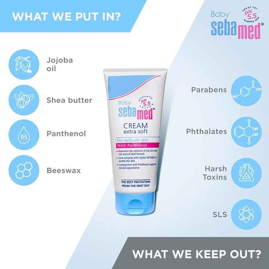 Baby Sebamed Cream Extra Soft | pH 5.5| Ideal for Dry Skin