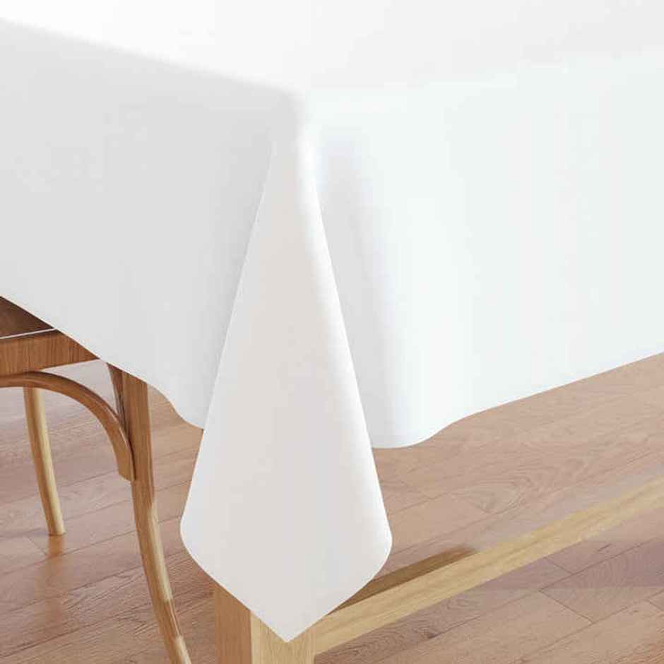 Encasa Xo Polyester Table Cloth White 140X180 Cm, Pack Of 1