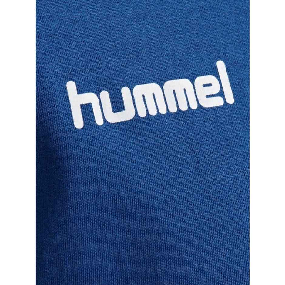 hummel Men's Go Round Neck Solid Regular Fit Cotton Poly T-shirt | True Blue - L