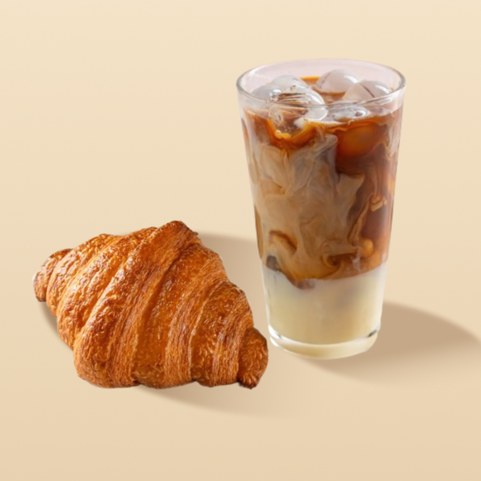 Butter Croissant + Vietnamese Cold Coffee  