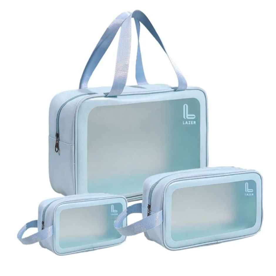Lazer Makeup Travel Pouch | Cosmetic Bag | Travel kit Pouch for Toiletries | Blue