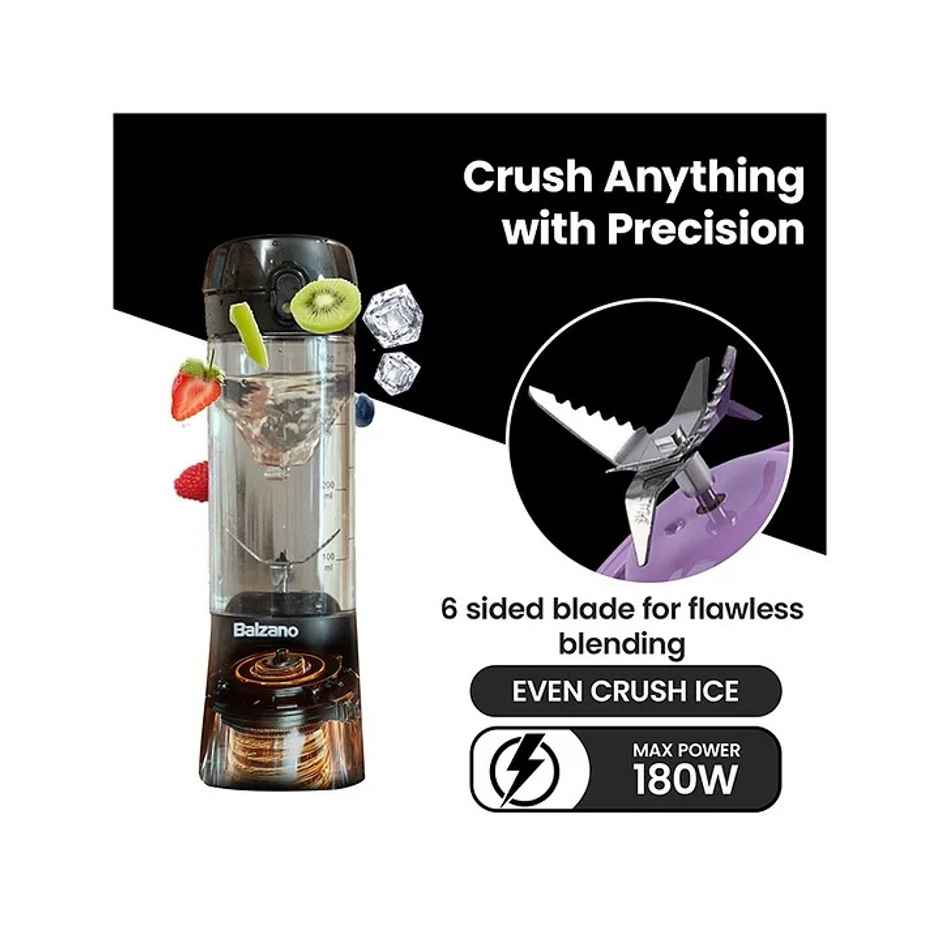 Balzano Portable Blender | Blender For Smoothie And Juices | Black