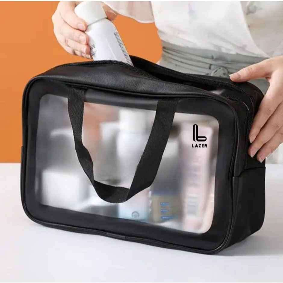 Lazer Makeup Travel Pouch | Cosmetic Bag | Travel kit Pouch for Toiletries | Black