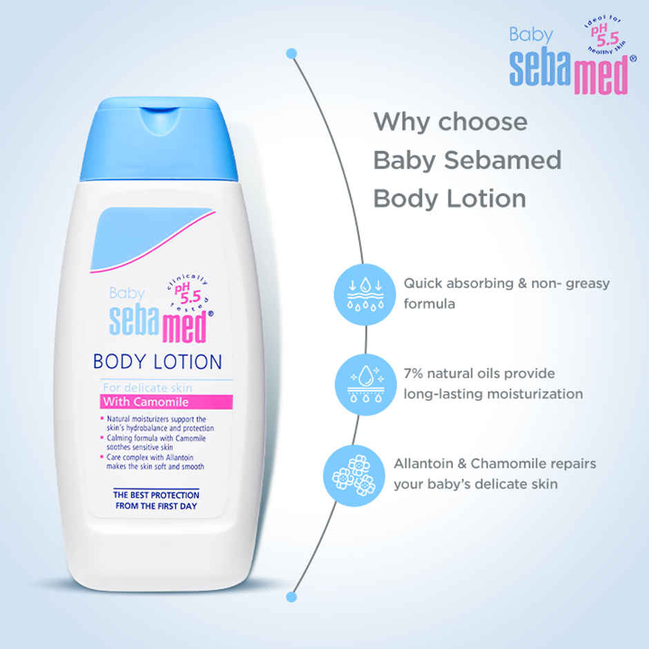 Baby Sebamed Body Lotion | pH 5.5 | Long lasting moisturiser | Quickly absorbed