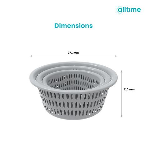 All-Time Easy Round Basket Set |3-Piece (Colour May Vary)