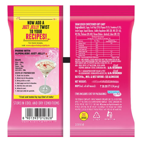 Alpenliebe Juzt Jelly Strawberry Flavour Pouch