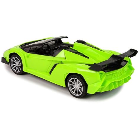 Fablue Sports Remote Control Car For Kids - Open Top Sports Car Toy For Kids - Green Color