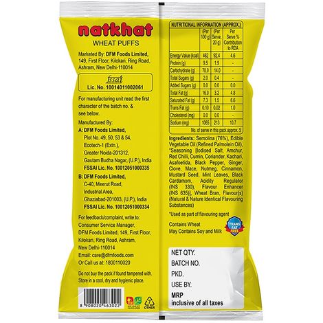 Crax Natkhat Classic Wheat Puffs Snacks