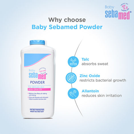Baby Sebamed Powder | Olive Oil, Allantoin | Keeps newborn's skin fresh | Absorbs Sweat