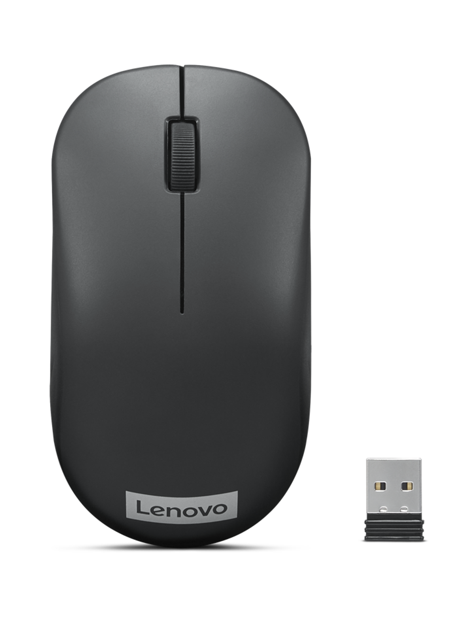 Lenovo 130 Wireless Compact Mouse, 1K DPI Optical sensor, 2.4GHz Wireless NanoUSB, 10m range, 3button(left,right,scroll) upto 3M left/right clicks, 10 month battery, Ambidextrous, Ergonomic GY51C12380