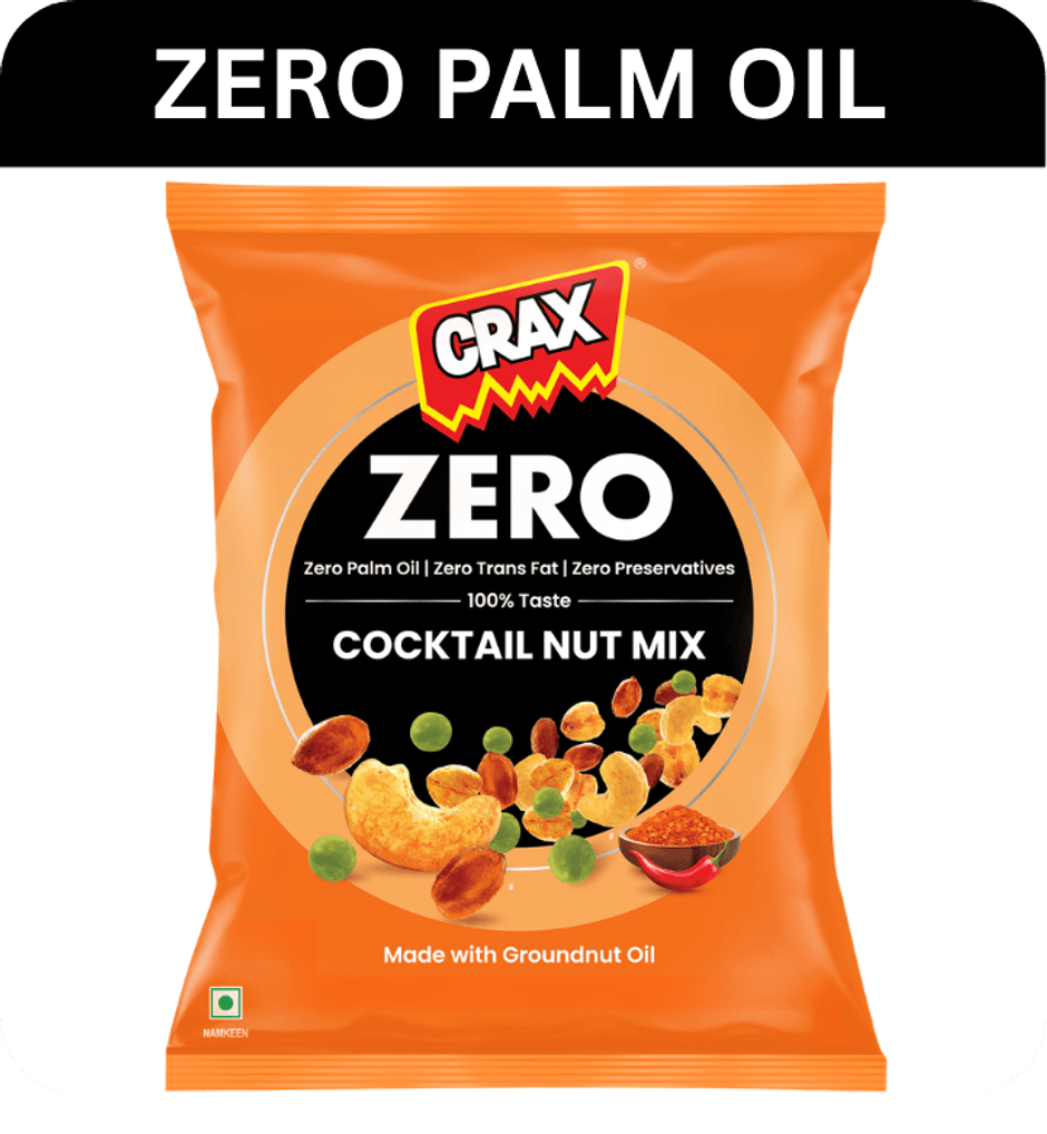 Crax Zero No Palm Oil Cocktail Nut Mix Namkeen Snacks