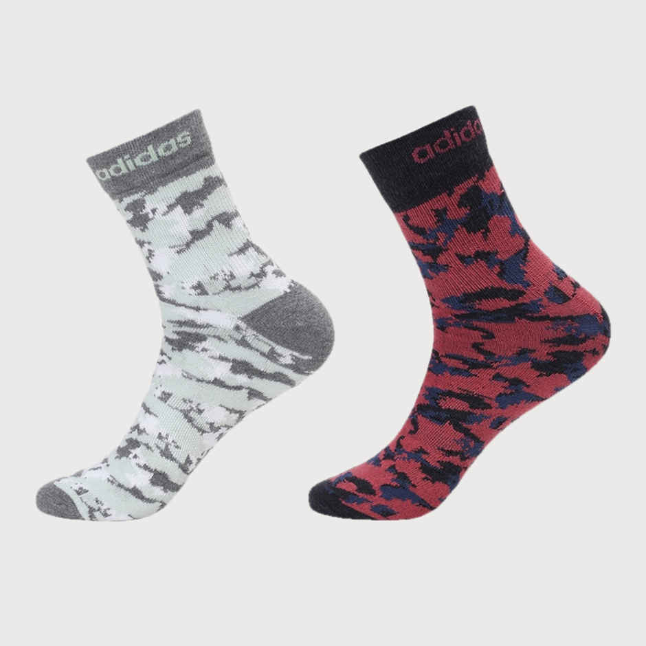 Adidas Men's Flat Knit Ankle Anthra Socks | One Size | Melange-Grey