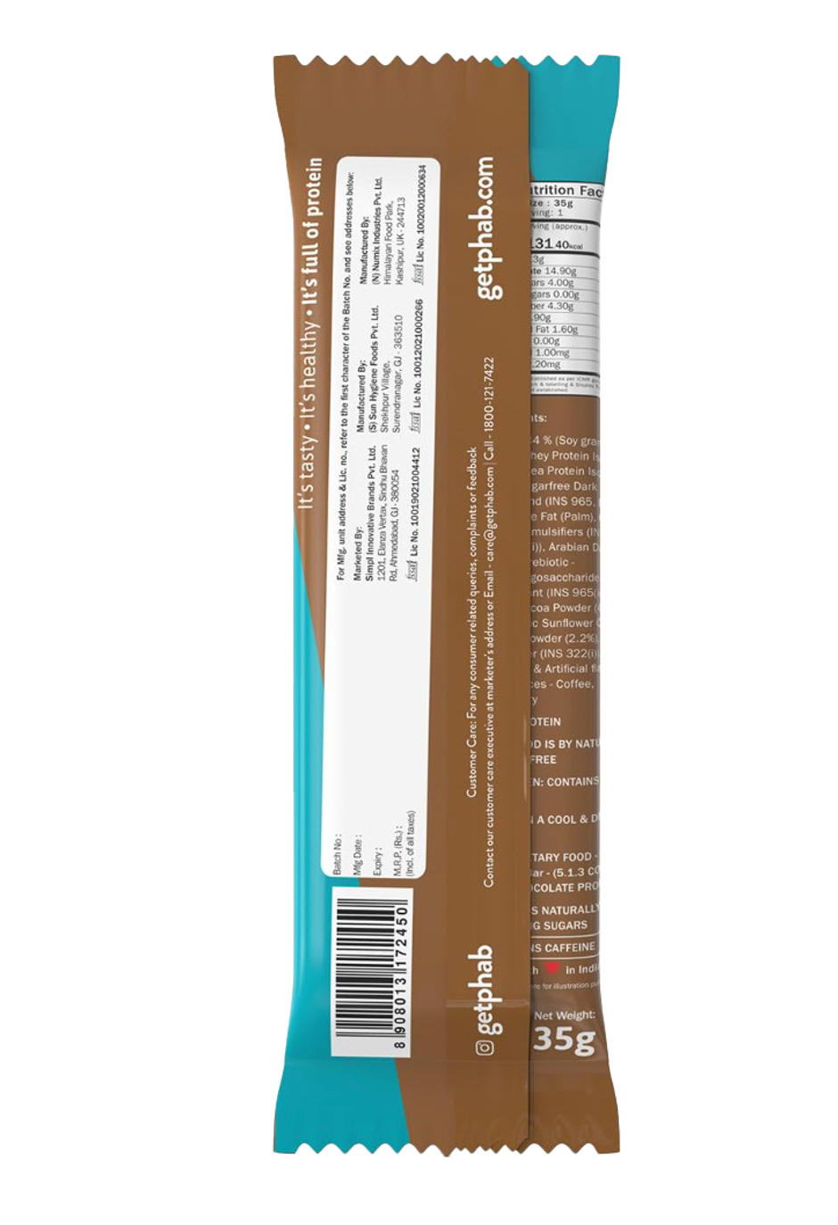 Phab Protein Bar Mocha Fudge protein Combo
