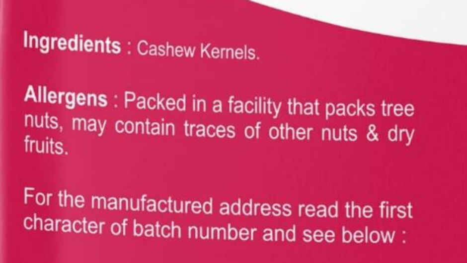ProV Select Whole Natural Cashew