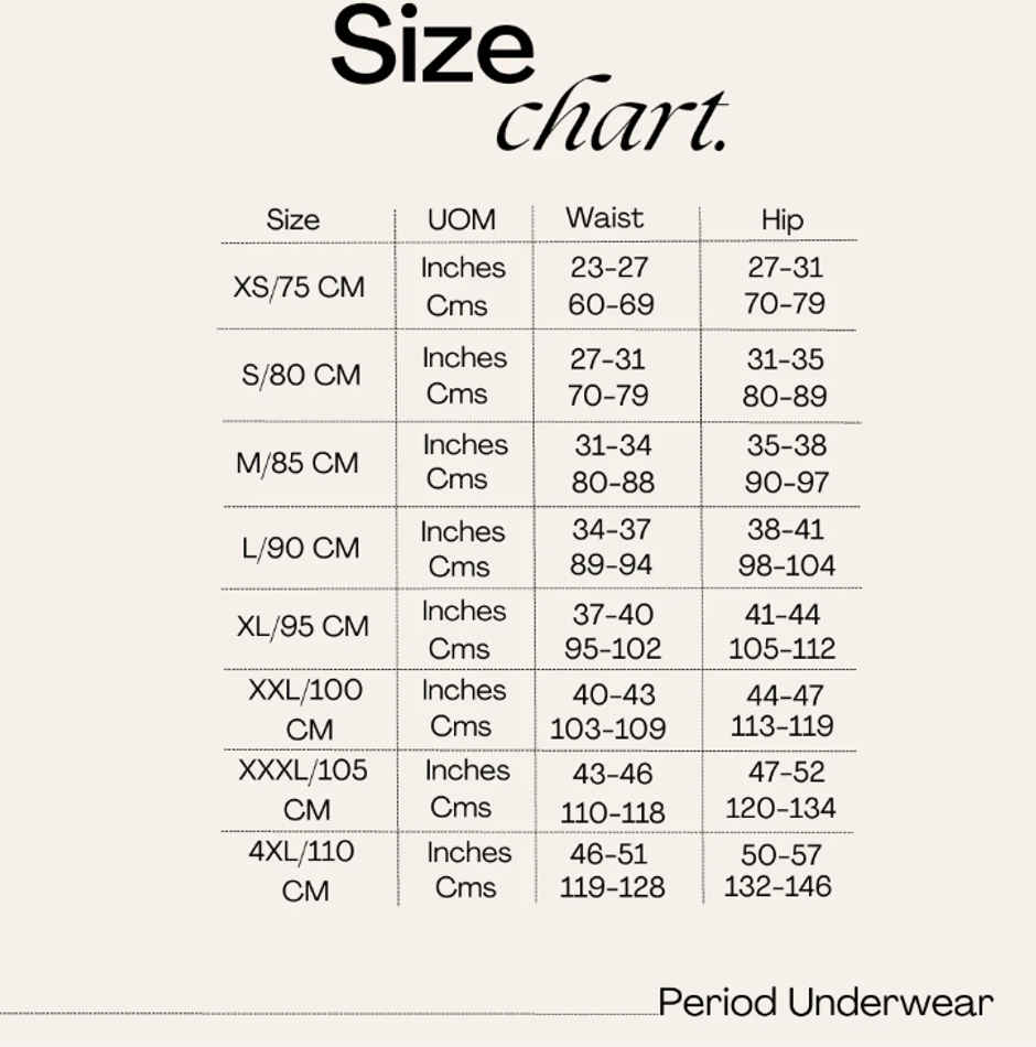 Fabpad Reusable High Waist Black Panties for Periods and Urine Leaks | Size | XXL