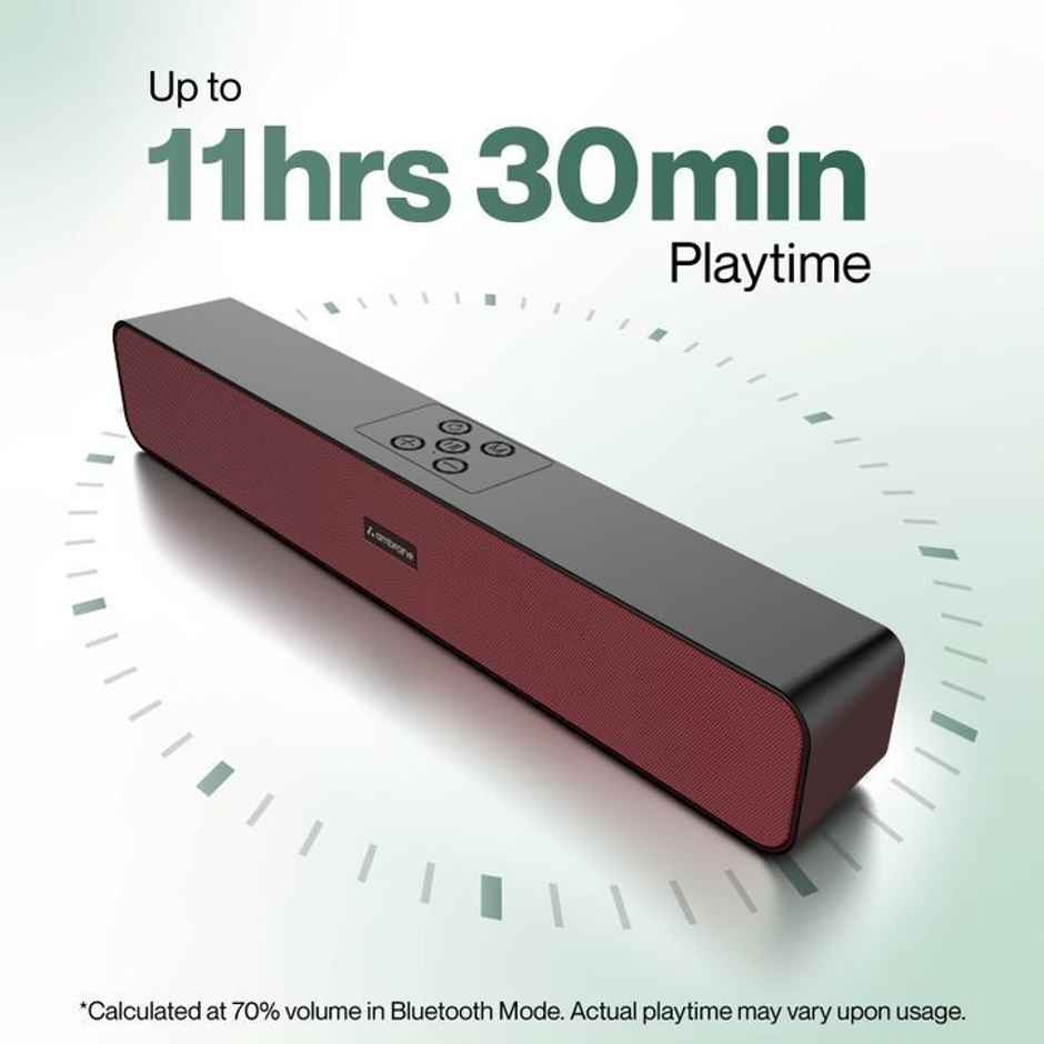 Ambrane 10W Wireless Bluetooth Speaker With 11Hrs Playtime, 51Mm Driver Soundbar Evoke Wave