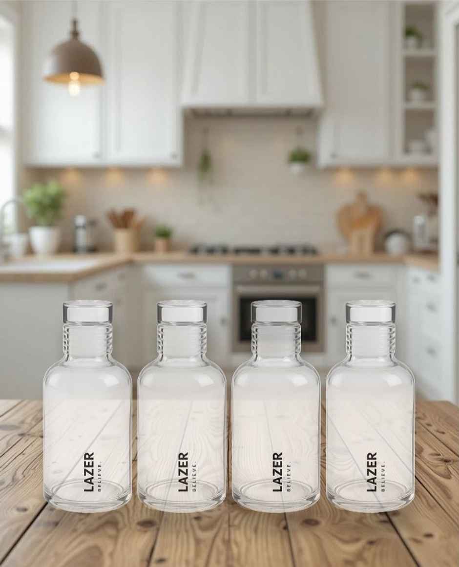 Lazer Pure Borosilicate Glass Water Bottle | BPA-Free | Leak-Proof Durable - 300 ml