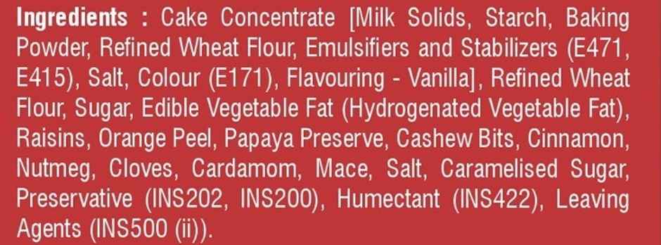 Karachi Bakery Veg Plum Cake (Eggless / Veg)