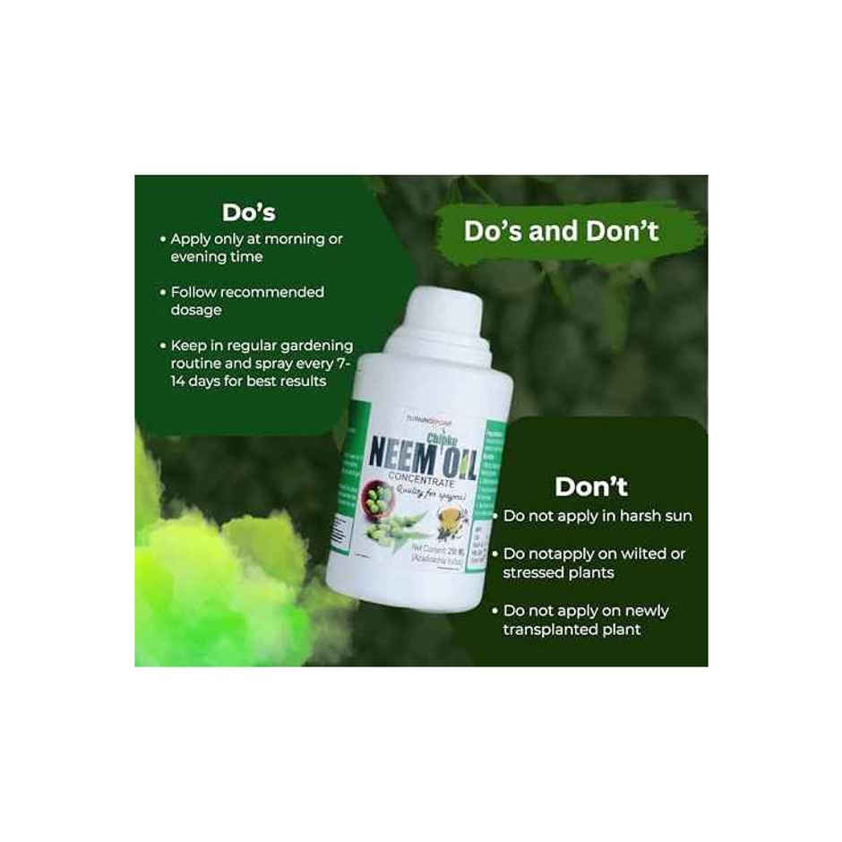 Chipku Pure Cold Pressed Water Soluble Neem Oil 250Ml With Free Spray Gun Concentrate For Plants