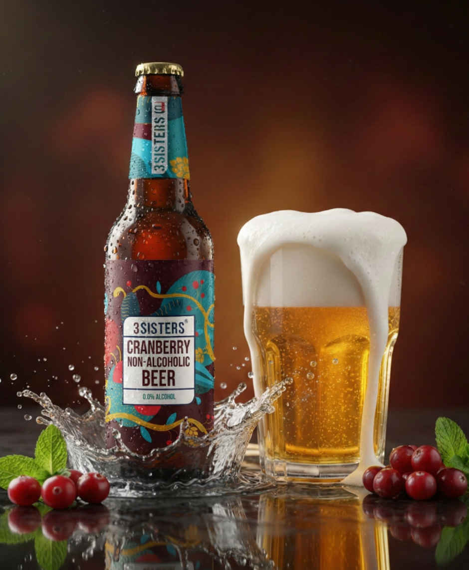3 Sisters Cranberry Non Alcoholic Beer