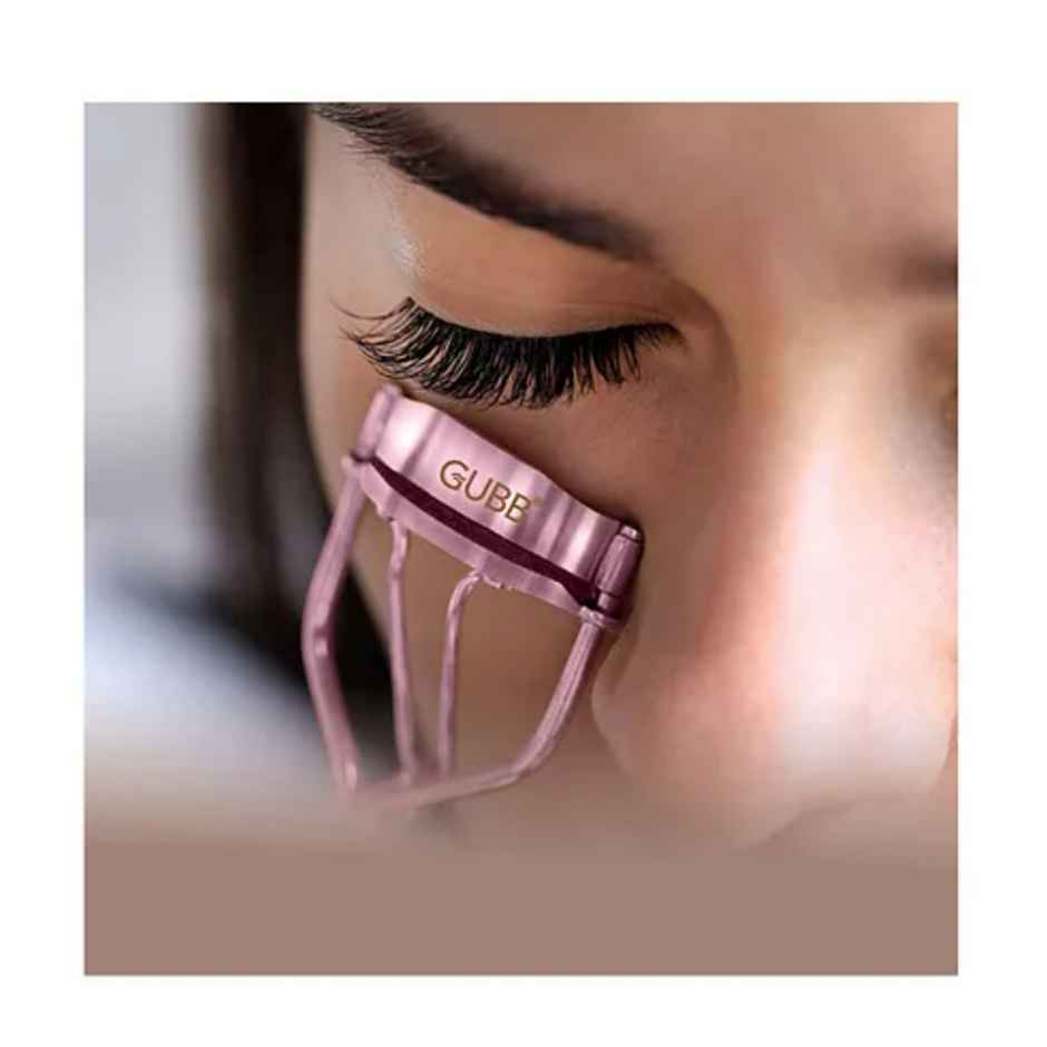 Gubb Eyelash Curler Rose Gold Color + Gubb Eye Lash Glue + Gubb Eye Lash Classic (Without Glue)