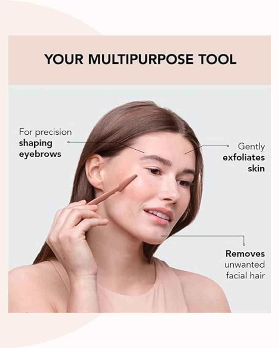 Beautiliss Folding Face & Eyebrow Pain-Free Hair Removal Razor - 1 Pcs (Color Vary)