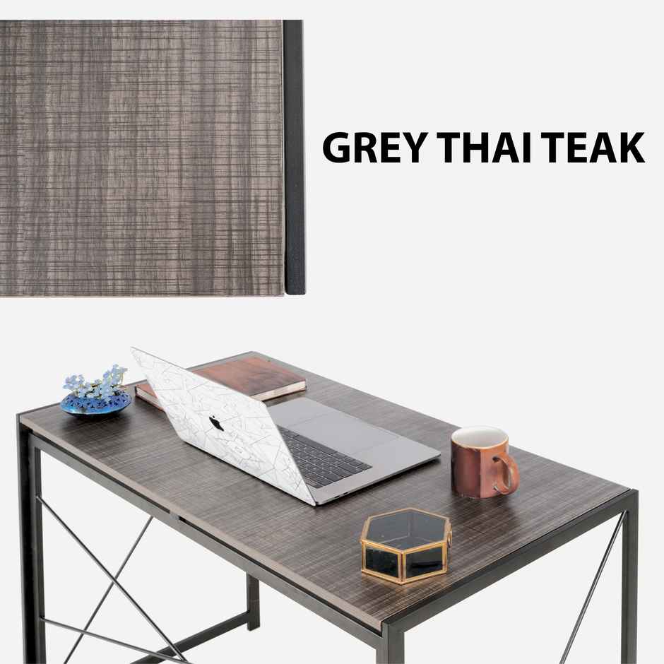 Arlavya Folding Desk | 36"x19" | Engineered Wood Laptop Table | Foldable Table | Study Table | Grey
