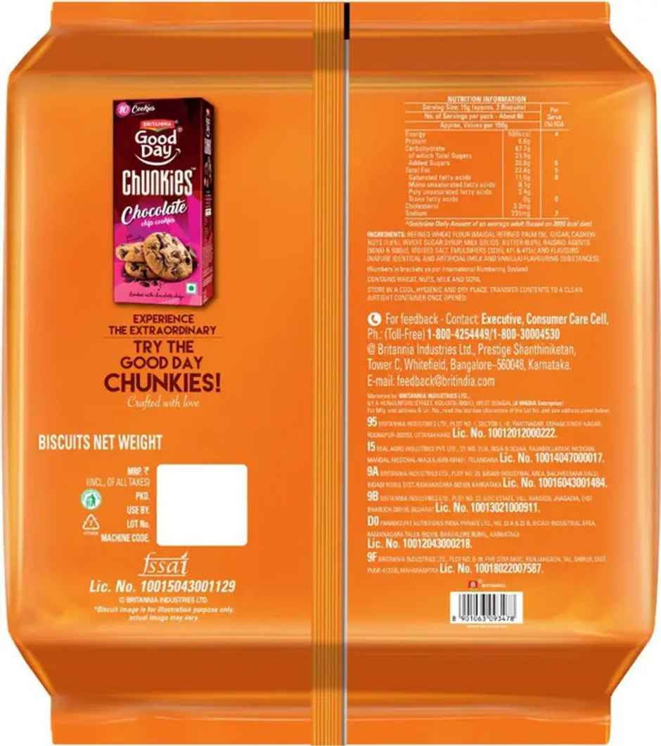 Britannia Good Day Cashew Cookies Family Pack Combo 