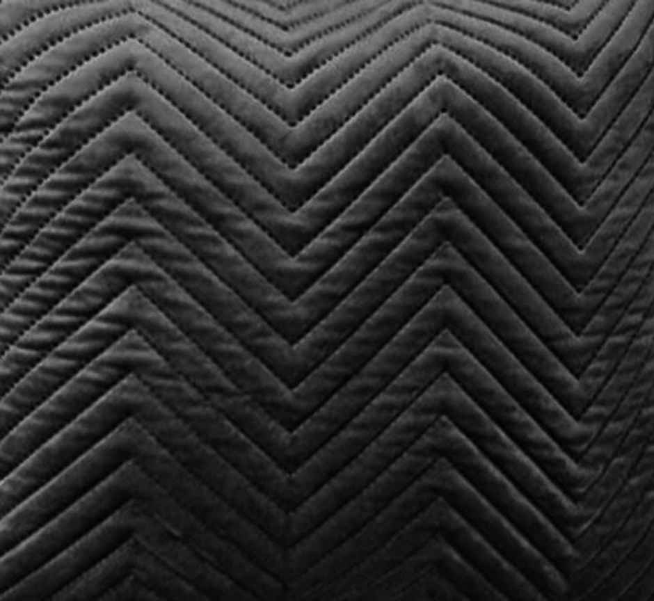 Lushomes Quilted Velvet Cushion Cover - Blue | 16 x 16 inch | with Top Zipper