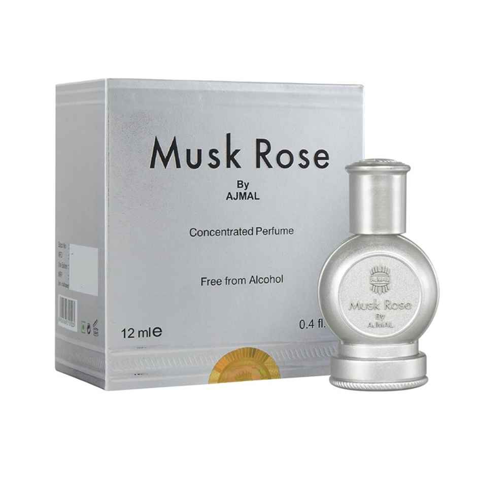 Ajmal Musk Rose Attar Long Lasting Alcohol Free Perfume Oil for Men & Women