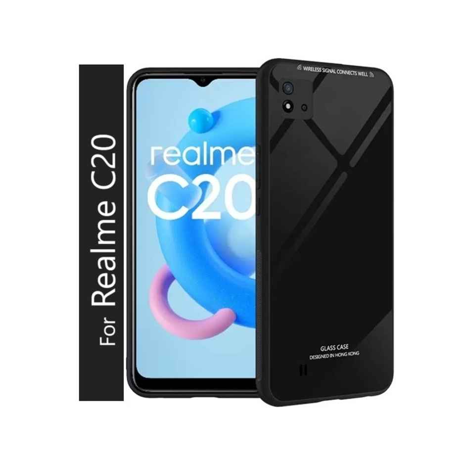 Kwine Case Realme C20 / Realme C11 2021 Back Cover - Glass Case