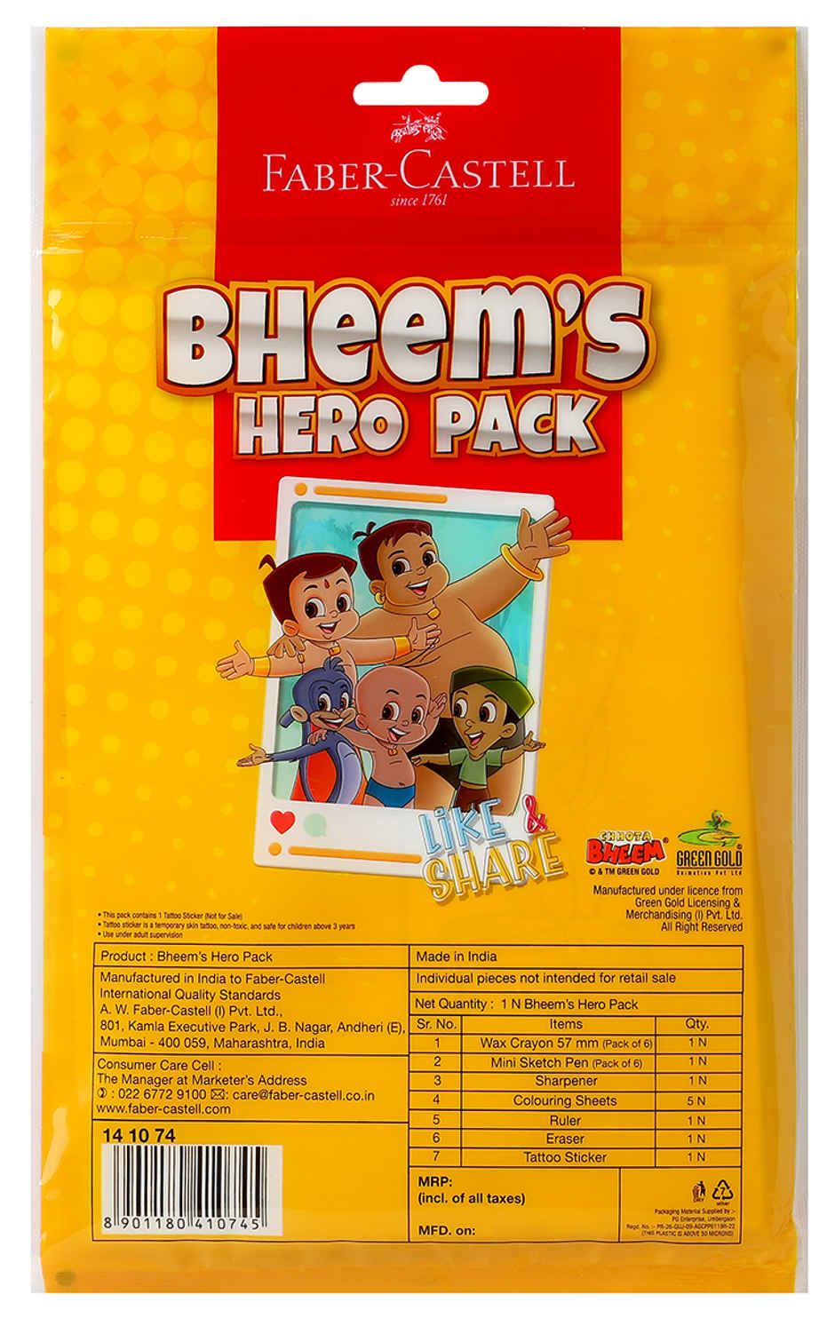 Faber-Castell Bheems Hero Pack Kit