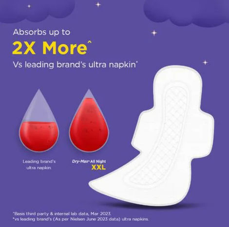 Stayfree Dry Max All Nights Sanitary Pads | XXL | 7 pcs