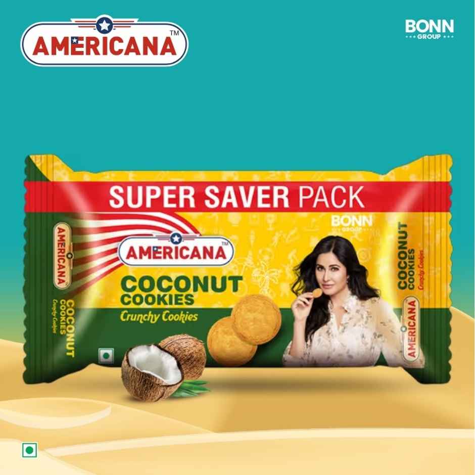 Americana Coconut Cookies - Crispy Crunchy Biscuits With Real Coconut Flavor - Family Pack