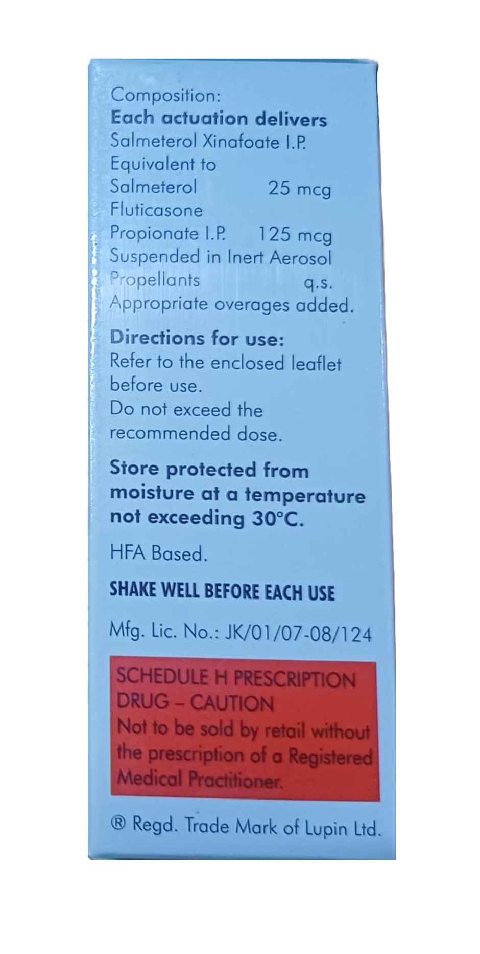 Esiflo 125 HFA Transhaler