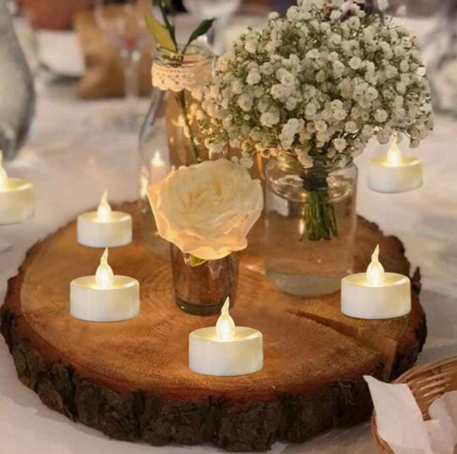 DesiDiya Acrylic LED Tea Light Candles