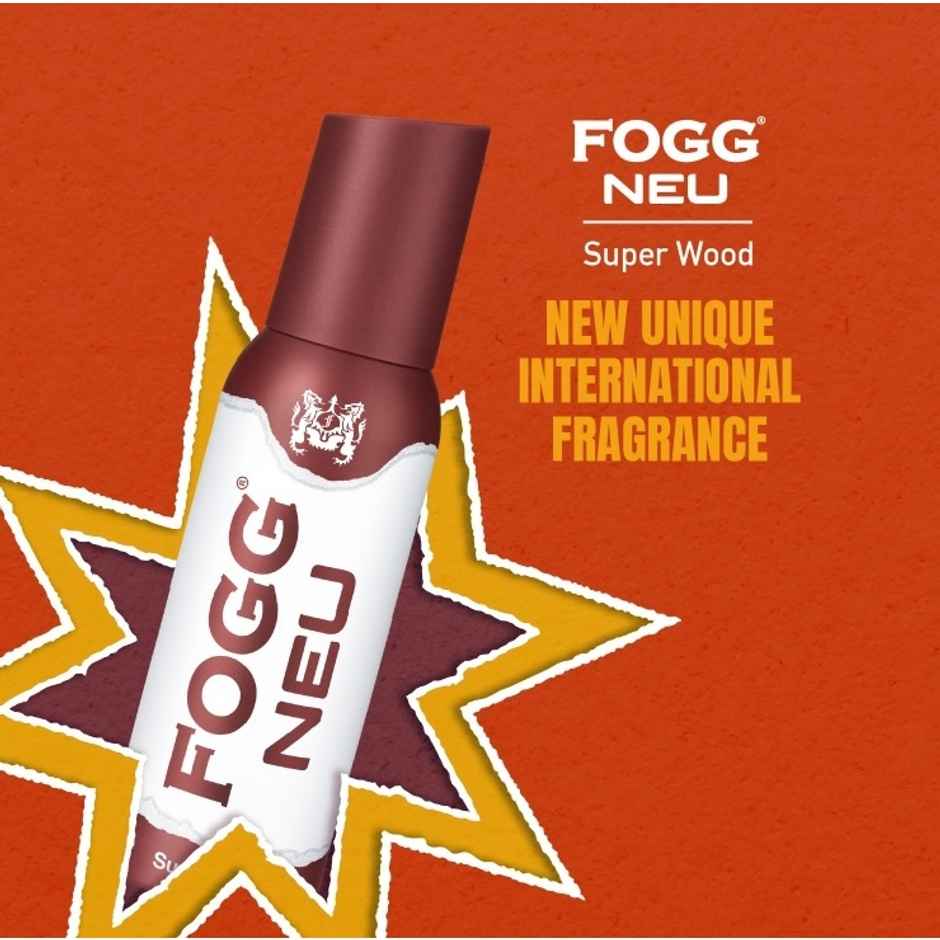 Fogg Neu Super Wood No Gas Long Lasting Perfume Deodorant Spray for Men and Women