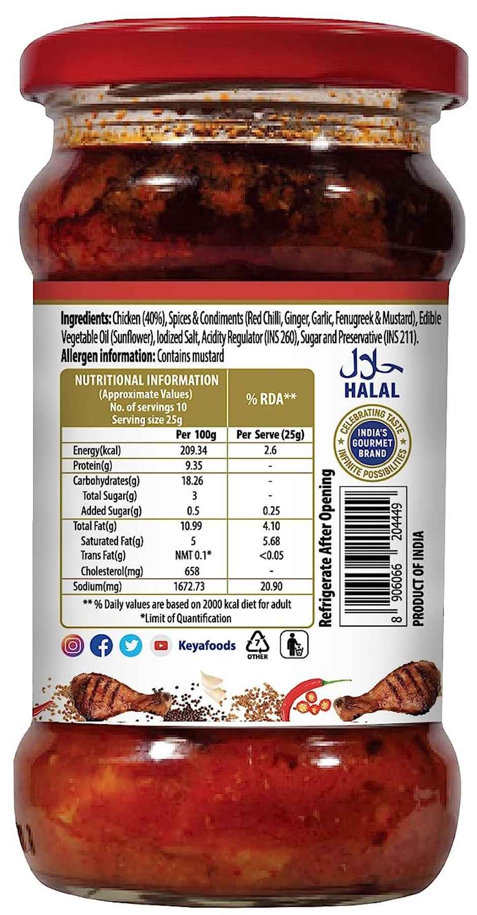 Keya Malabar Chicken Pickle