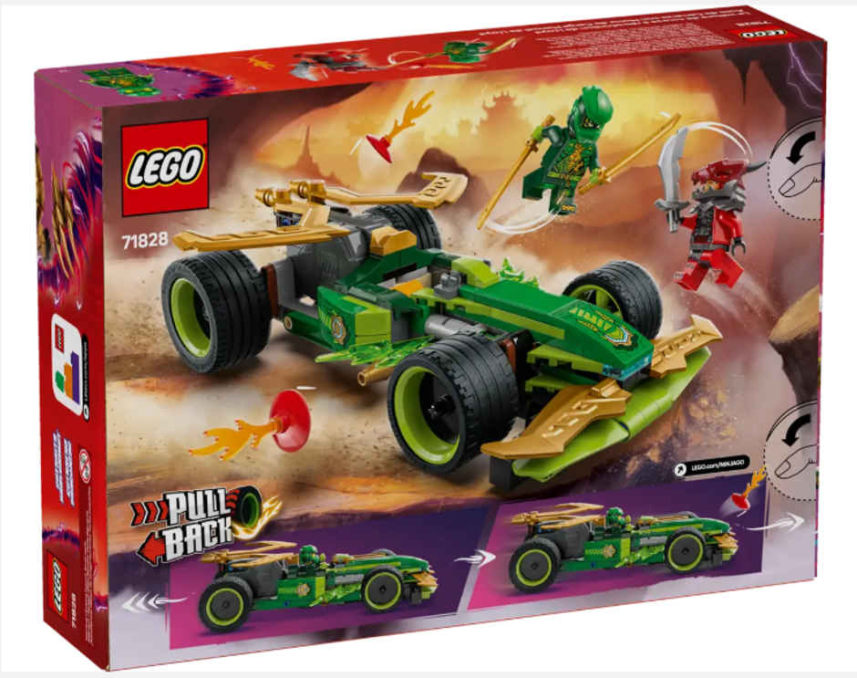 LEGO NINJAGO Lloyds Pull Back Race Car Pretend Play Toy Set 71828 Building Blocks Toys