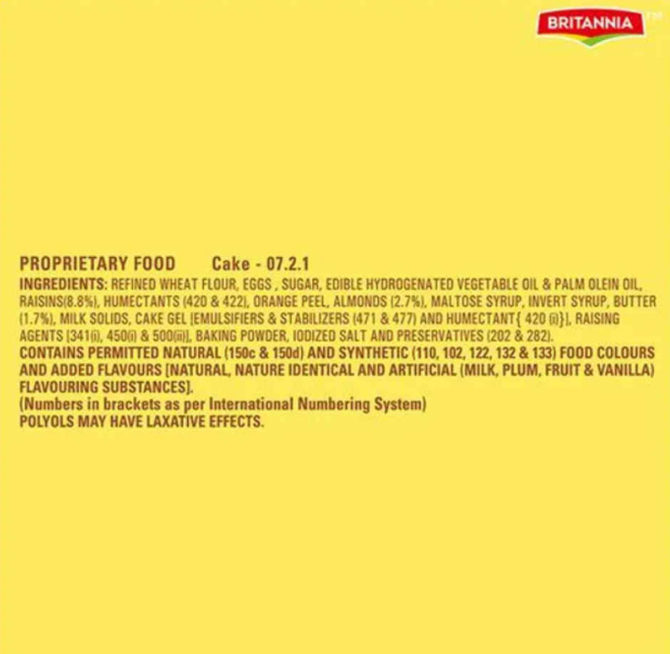 Britannia Nut & Raisin Romance Cake
