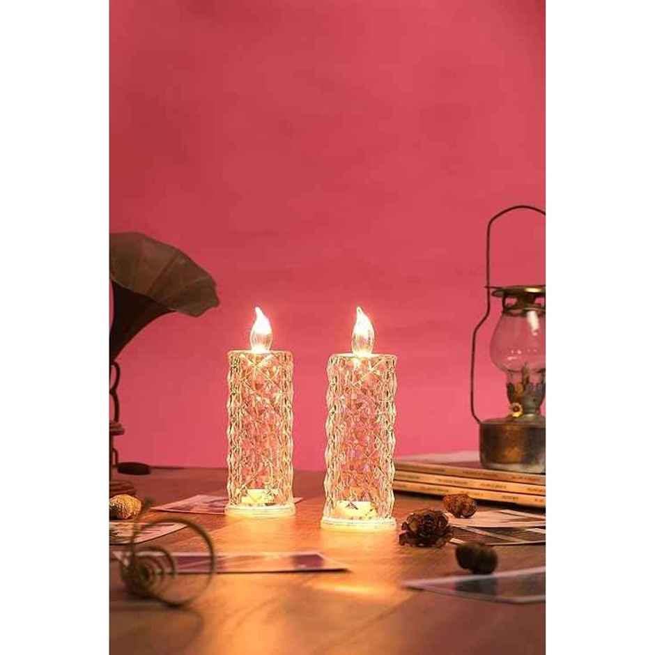Acrylic LED Decorative Candle Light Smokeless Lamp | Hashwow