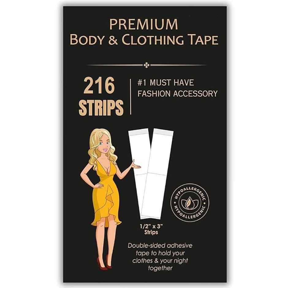 Bronson Professional Double Sided Invisible Strong Adhesive Body Tape | 216 pcs