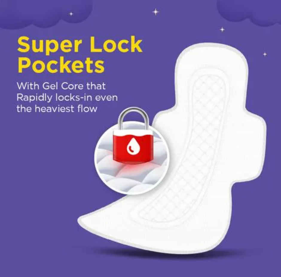 Stayfree Dry Max All Nights Sanitary Pads | XXL | 7 pcs