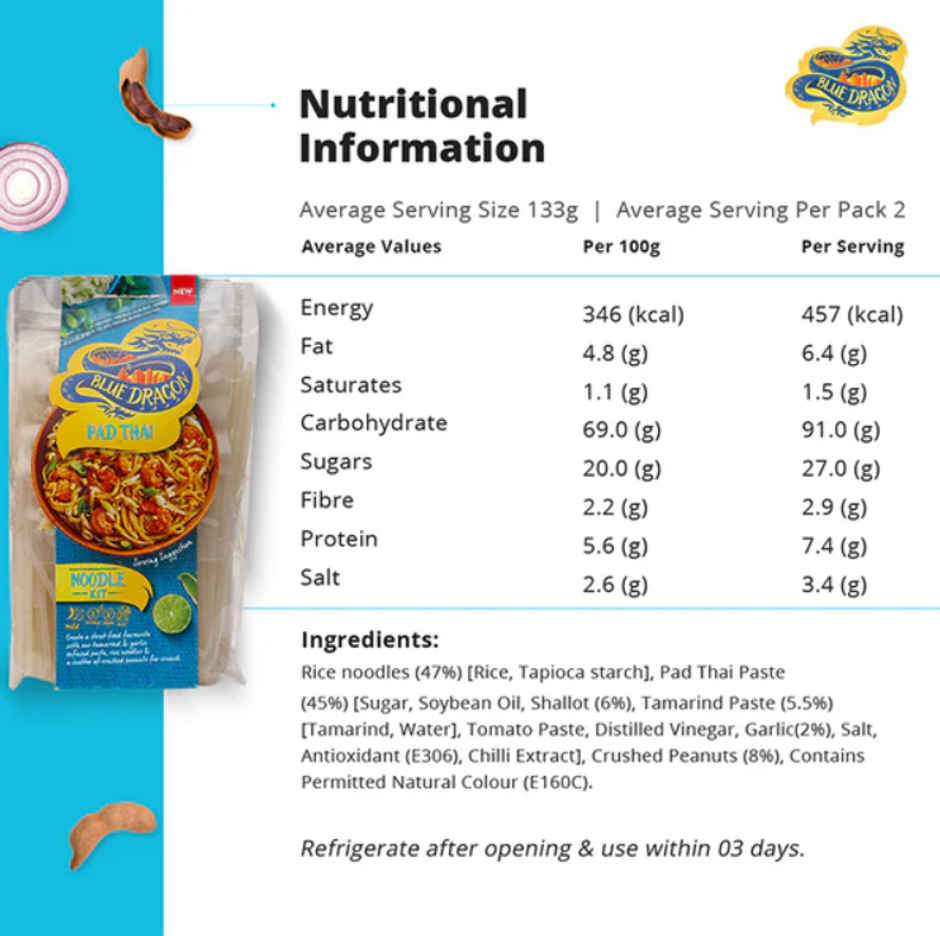 Blue Dragon Pad Thai Noodle Kit