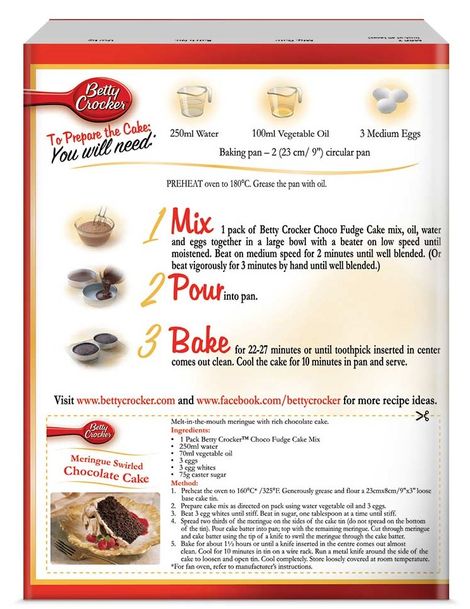 Betty Crocker Choco Fudge Instant Cake Mix Powder
