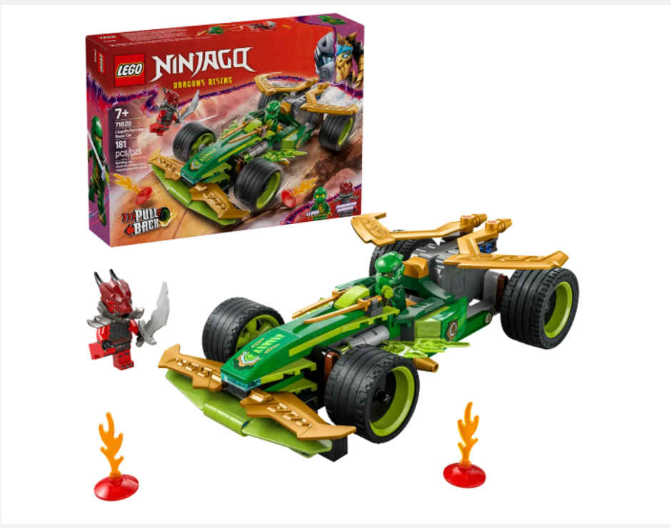 LEGO NINJAGO Lloyds Pull Back Race Car Pretend Play Toy Set 71828 Building Blocks Toys