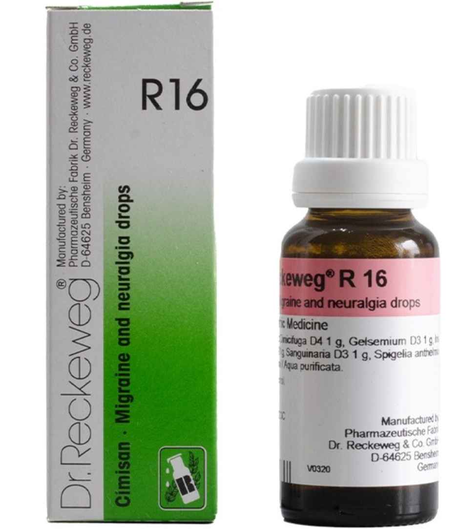 Dr Reckeweg R16 Migraine And Neuralgia Drop For Pain Relief
