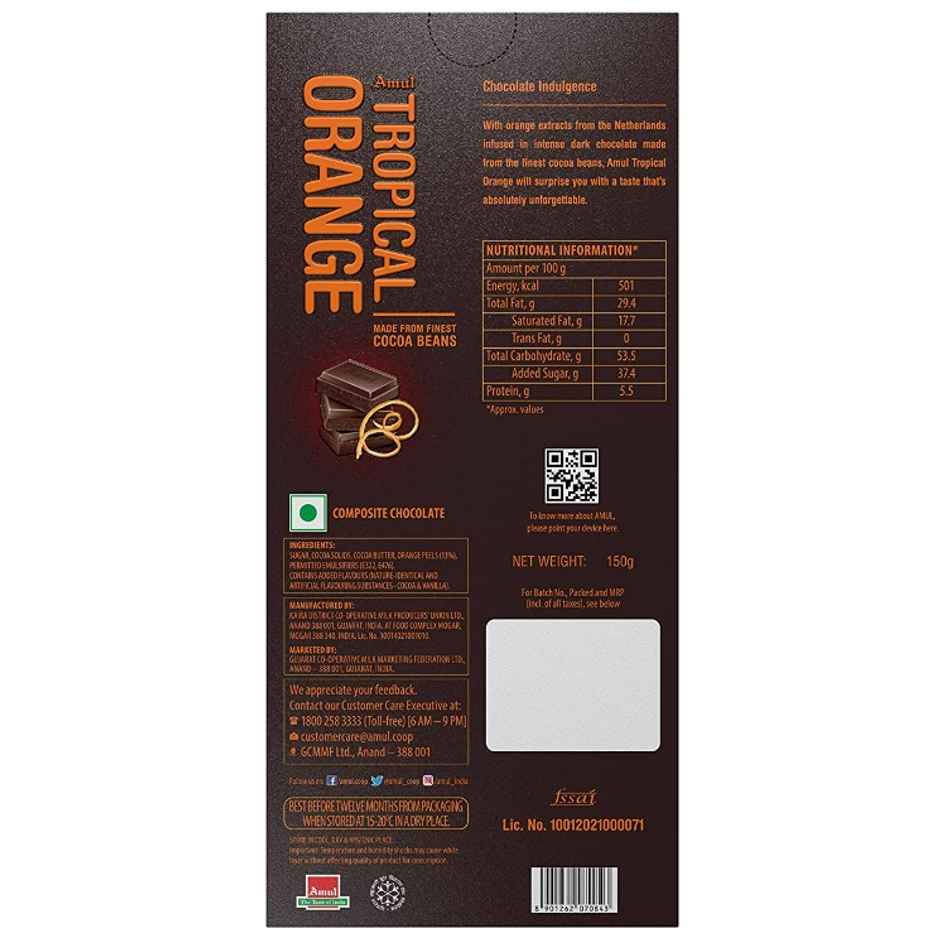Amul Tropical Orange Chocolate | Fruity Chocolate Delight