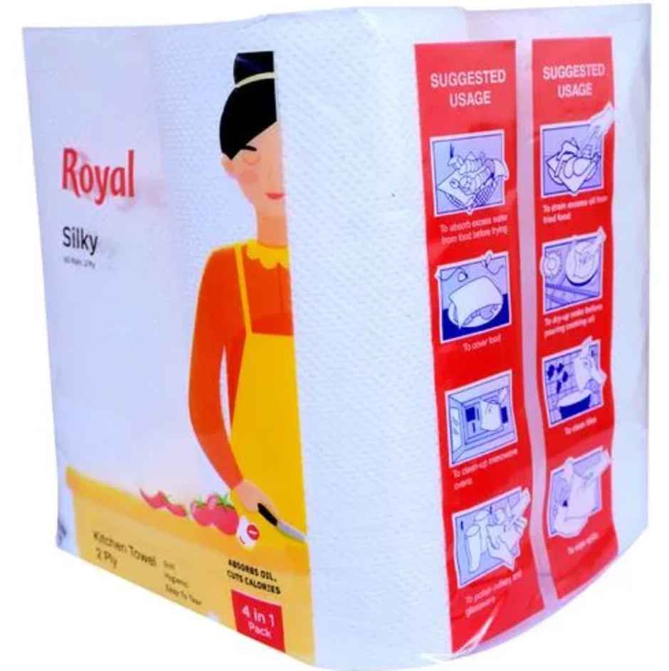 Royal Silky Kitchen Towel 60 Pulls Per Roll