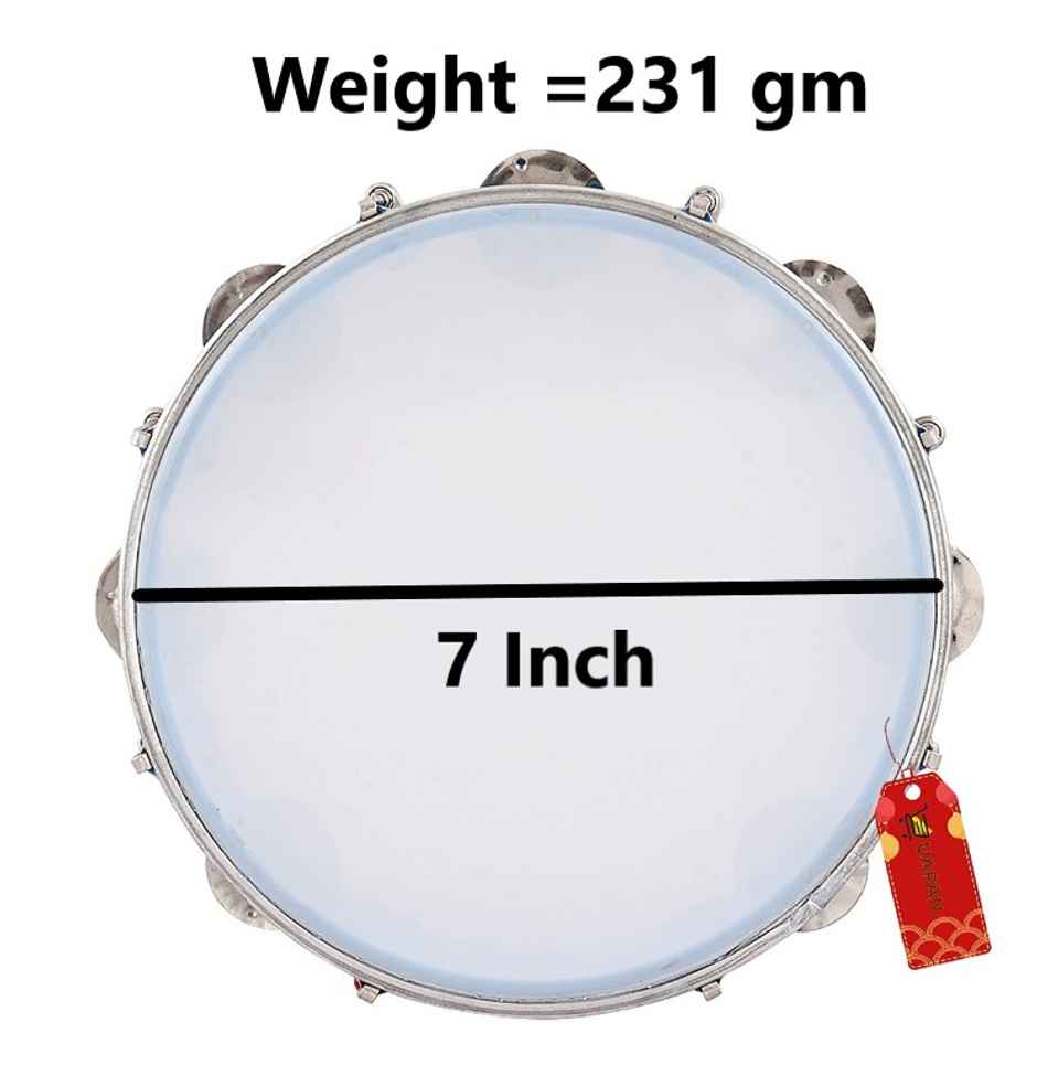 Uapan Fiber Dafli 7 Inch Blue Tambourine